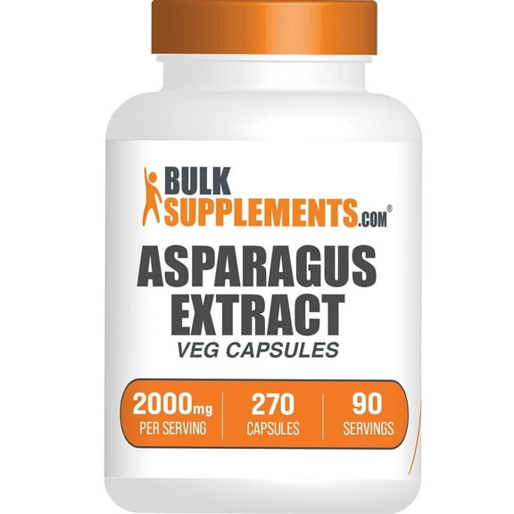 BulkSupplements Asparagus Extract Capsules - Asparagus Extract Supplement, - Gluten Free, 3 Capsules per Serving, 270 Capsules