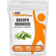 BulkSupplements Bacopa Extract Powder - 500mg per Serving - 100 Grams (3.5 oz) - 200 Servings