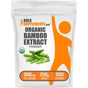 BulkSupplements Organic Bamboo Extract Powder - 500mg per Serving - 250 Grams 8.8 oz