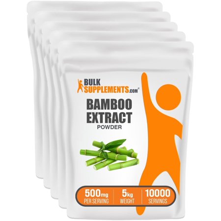 BulkSupplements Bamboo Extract Powder - 500mg per Serving - 5 Kilograms (11 lbs)