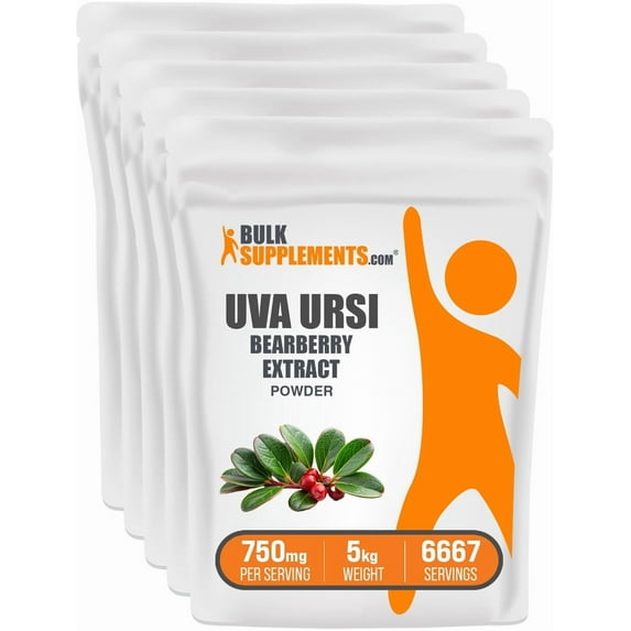 BulkSupplements Bearberry Leaf Extract (Uva Ursi) Powder - 750mg per Serving - 5 Kilograms (11 lbs) - 6667 Servings