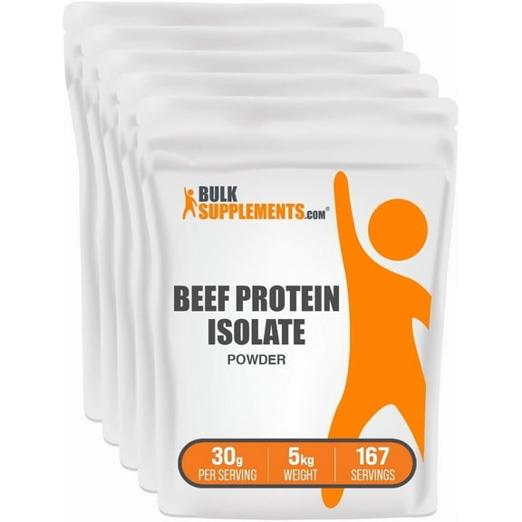 BulkSupplements Beef Protein Isolate Powder - Beef Protein Powder, Dairy Free & Lactose Free - 30g per Serving, 5kg (11 lbs)