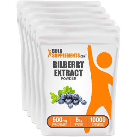 BulkSupplements Bilberry Extract Powder - 500mg per Serving - 5 Kilograms (11 lbs) - 10000 Servings