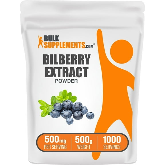 BulkSupplements Bilberry Extract Powder, Herbal Supplement, Unisex, 500g, 1000 Servings