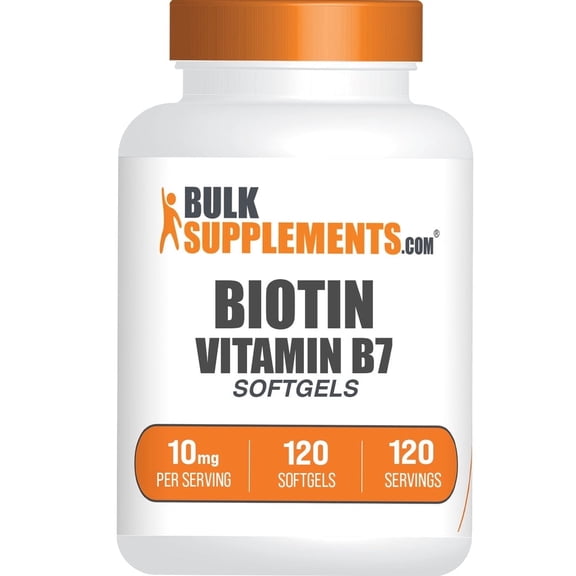BulkSupplements Biotin Softgels - Vitamin B7, Metabolism, 10 mg, 365 Softgels