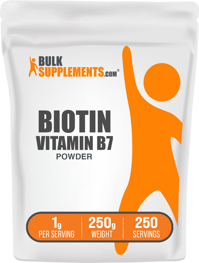 BulkSupplements Biotin (Vitamin B7) Powder- 10mg per Serving - 250 ...