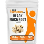BulkSupplements Black Maca Root Powder - 750mg per Serving - 500 Grams (1.1 lbs) - 667 Servings