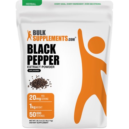 BulkSupplements Black Pepper Extract Powder - 1 Kilogram (2.2 lbs)