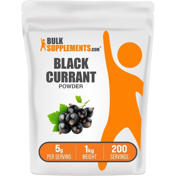BulkSupplements Blackcurrant Powder - 5g per Serving - 1 Kilogram (2.2 lbs) - 200 Servings