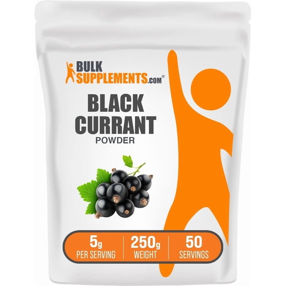 BulkSupplements Blackcurrant Powder - 5g per Serving - 250 Grams (8.8 oz) - 50 Servings