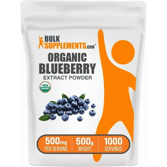 BulkSupplements Blueberry Extract Powder - 500mg per Serving - 500 Grams (1.1 lbs) - 1000 Servings