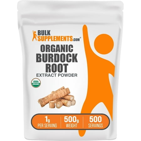 BulkSupplements Burdock Root Extract Powder - 1g per Serving - 500 Grams (1.1 lbs) - 500 Servings