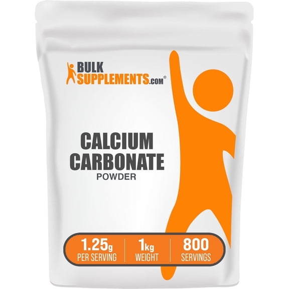 BulkSupplements Calcium Carbonate Powder, 1 Kilogram (2.2 lbs)