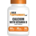 thumbnail image 1 of BulkSupplements Calcium Carbonate & Vitamin D3 Softgels - 960mg of Calcium per Serving (360 Softgels - 180 Servings), 1 of 5