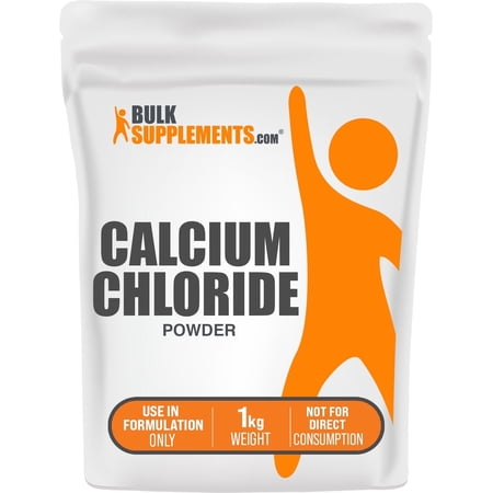 BulkSupplements Calcium Chloride Dihydrate Powder - Gluten Free, Additive - 1 Kilogram (2.2 lbs)