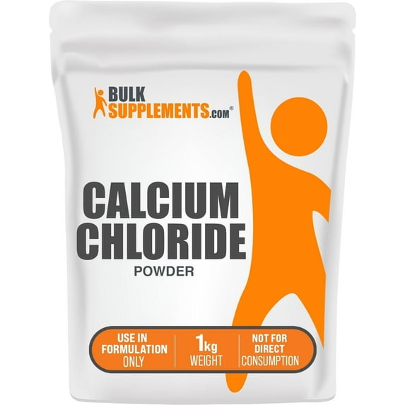 BulkSupplements Calcium Chloride Dihydrate Powder - Gluten Free, Additive - 1 Kilogram (2.2 lbs)