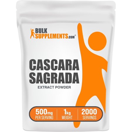 BulkSupplements Cascara Sagrada Extract Powder - 500mg per Serving - 1 Kilogram (2.2 lbs) - 2000 Servings