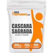 BulkSupplements Cascara Sagrada Extract Powder - 500mg per Serving - 250 Grams 8.8 oz - 500 Servings