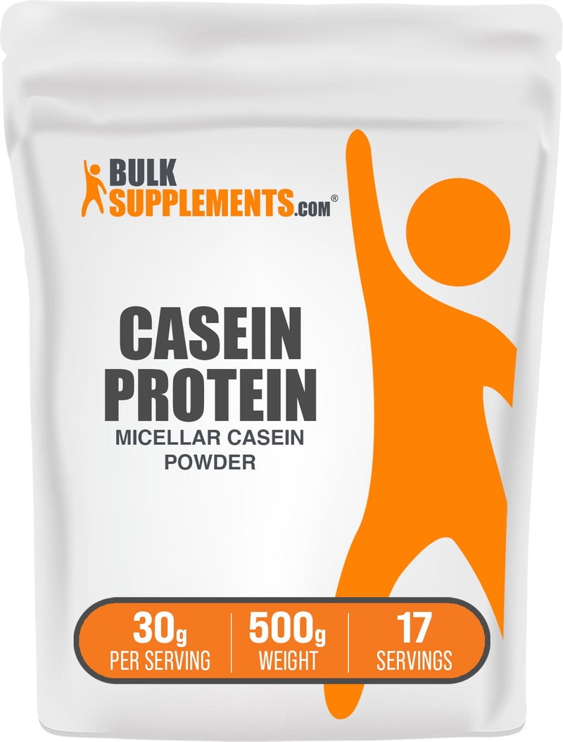 BulkSupplements Casein Protein Powder- 30g per Serving - 500 Grams (1.1 lbs) - 16 Servings