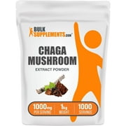 BulkSupplements Chaga Mushroom Extract Powder - Mushroom Supplement - Vegan & Herbal, 1g per Serving, 1kg (2.2 lbs)