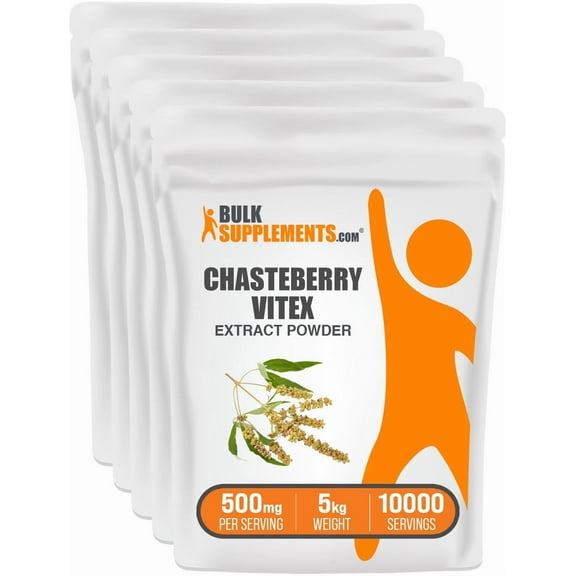 BulkSupplements Chasteberry Extract Powder - 500mg per Serving - 5 Kilograms (11 lbs) - 10000 Servings