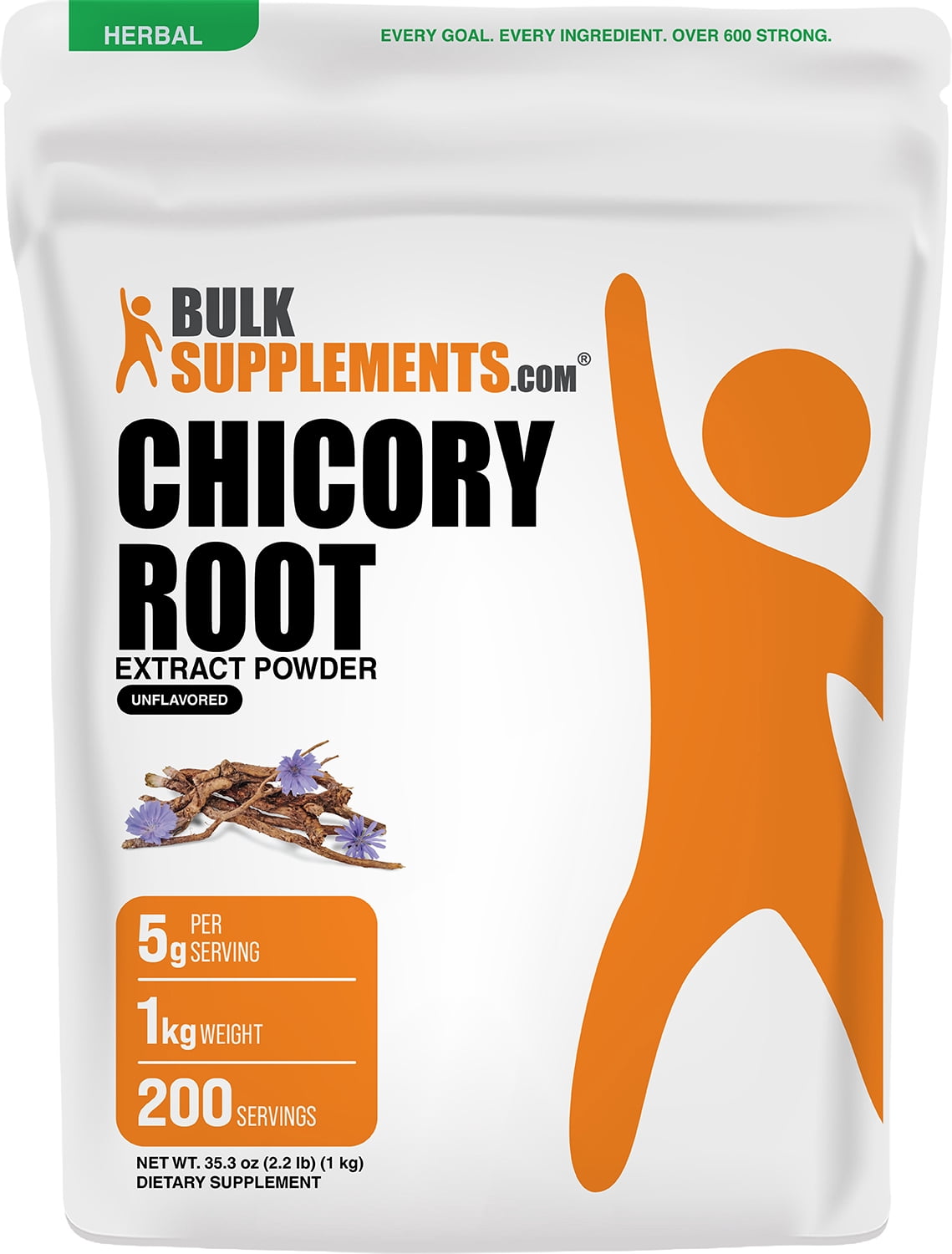 BulkSupplements Chicory Root Extract Powder - 1 Kilogram (2.2 lbs)