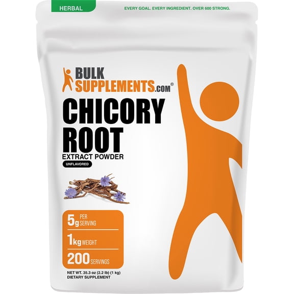 BulkSupplements Chicory Root Extract Powder - 1 Kilogram (2.2 lbs)