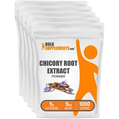 BulkSupplements Chicory Root Extract Powder - 5g per Serving - 5 Kilograms (11 lbs) - 1000 Servings