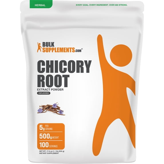BulkSupplements Chicory Root Extract Powder - 500 Grams (1.1 lbs)