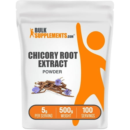BulkSupplements Chicory Root Extract Powder - 5g per Serving - 500 Grams (1.1 lbs) - 100 Servings