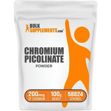 BulkSupplements Chromium Picolinate Powder- 200mcg of Chromium per Serving - 100 Grams (3.5 oz)