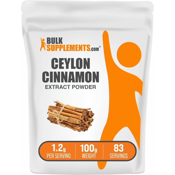 BulkSupplements Cinnamon Bark Extract Powder - 1g per Serving - 100 Grams (3.5 oz)