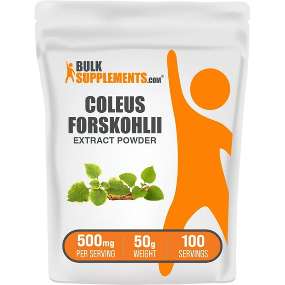 BulkSupplements Coleus Forskohlii Extract Powder - 500mg per Serving - 50 Grams (1.8 oz) - 100 Servings