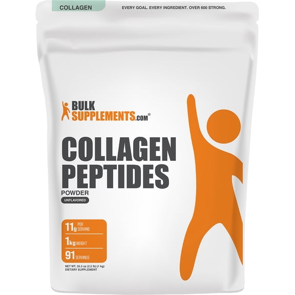 BulkSupplements Collagen Peptides Powder - Bovine Collagen Powder, Collagen Supplement - Unflavored, 1kg (2.2 lbs)