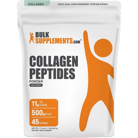 BulkSupplements Collagen Peptides Powder - Bovine Collagen Powder, Collagen Supplement - Unflavored, 500g (1.1 lbs)