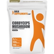 BulkSupplements Cordyceps Extract Powder - Cordyceps Mushroom Supplement - Herbal Supplement, 500g 1.1 lbs