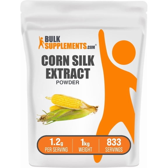 BulkSupplements Corn Silk Extract Powder - 1.2g per Serving - 1 Kilogram (2.2 lbs)