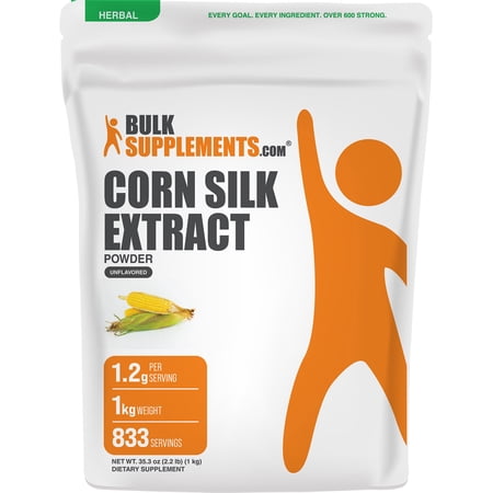 BulkSupplements Corn Silk Extract Powder - 1 Kilogram (2.2 lbs)