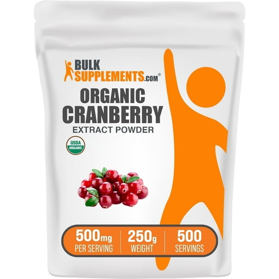 BulkSupplements Cranberry Extract Powder, 500mg Per Serving - 250 Grams (8.8 oz) - 500 Servings