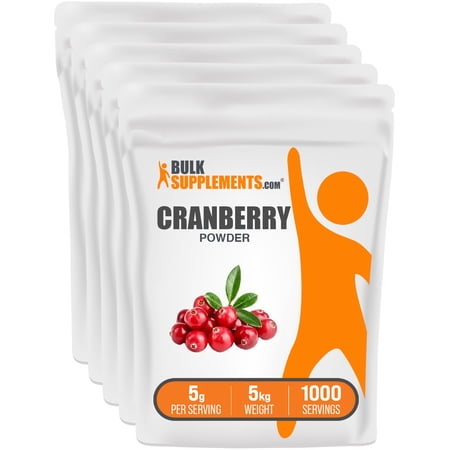 BulkSupplements Cranberry Powder - 5g per Serving - 5 Kilograms (11 lbs) - 1000 Servings
