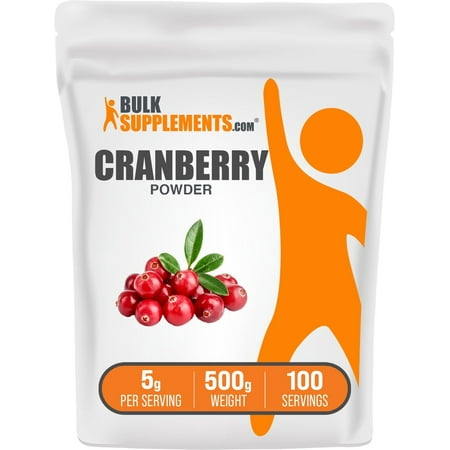 BulkSupplements Cranberry Powder - 5g per Serving - 500 Grams (1.1 lbs) - 100 Servings