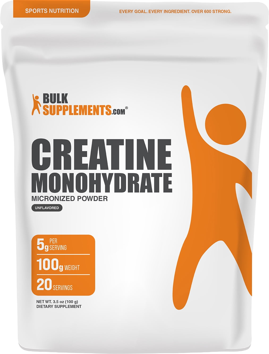 BulkSupplements Creatine Monohydrate Powder - Micronized, Pure Creatine, 100g (3.5 oz)