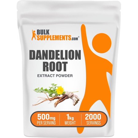 BulkSupplements Dandelion Extract Powder - 500mg per Serving - 1 Kilogram (2.2 lbs)