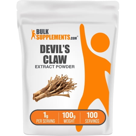 BulkSupplements Devil's Claw Extract Powder - 1g per Serving - 100 Grams (3.5 oz) - 100 Servings