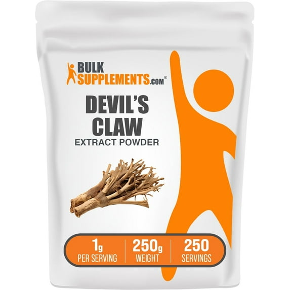 BulkSupplements Devil's Claw Extract Powder - 1g per Serving - 250 Grams (8.8 oz) - 250 Servings