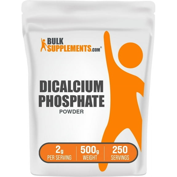 BulkSupplements Dicalcium Phosphate (DCP) Powder - 2g per Serving - 500 Grams (1.1 lbs) - 250 Servings