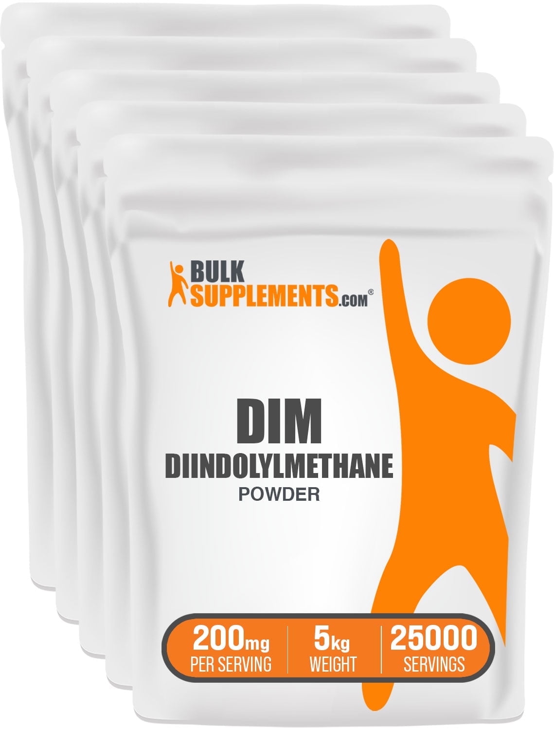 BulkSupplements Diindolylmethane (DIM) Powder - 200mg per Serving - 5 Kilograms (11 lbs) - 25000 Servings