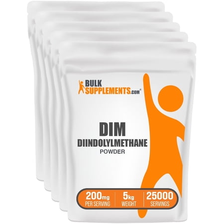 BulkSupplements Diindolylmethane (DIM) Powder - 200mg per Serving - 5 Kilograms (11 lbs) - 25000 Servings