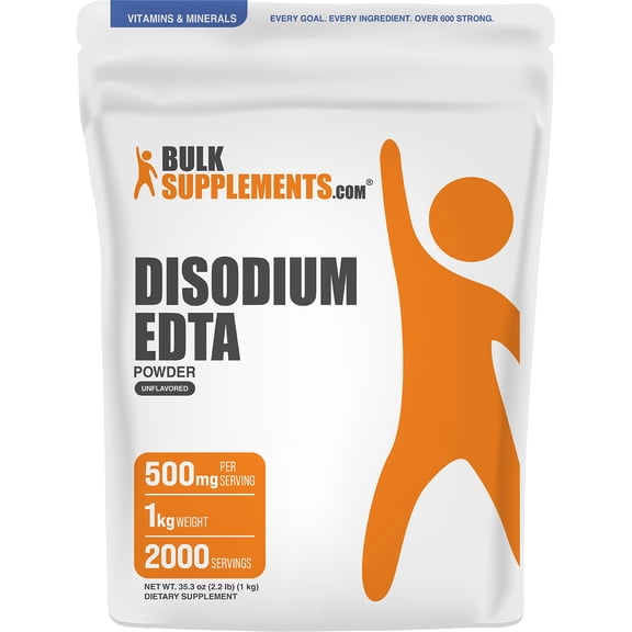 BulkSupplements Disodium EDTA Powder - 1 Kilogram (2.2 lbs)