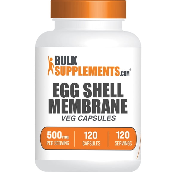 BulkSupplements Egg Shell Membrane Capsules - Collagen Supplement, 1 Capsule per Serving (500mg), 120 Count